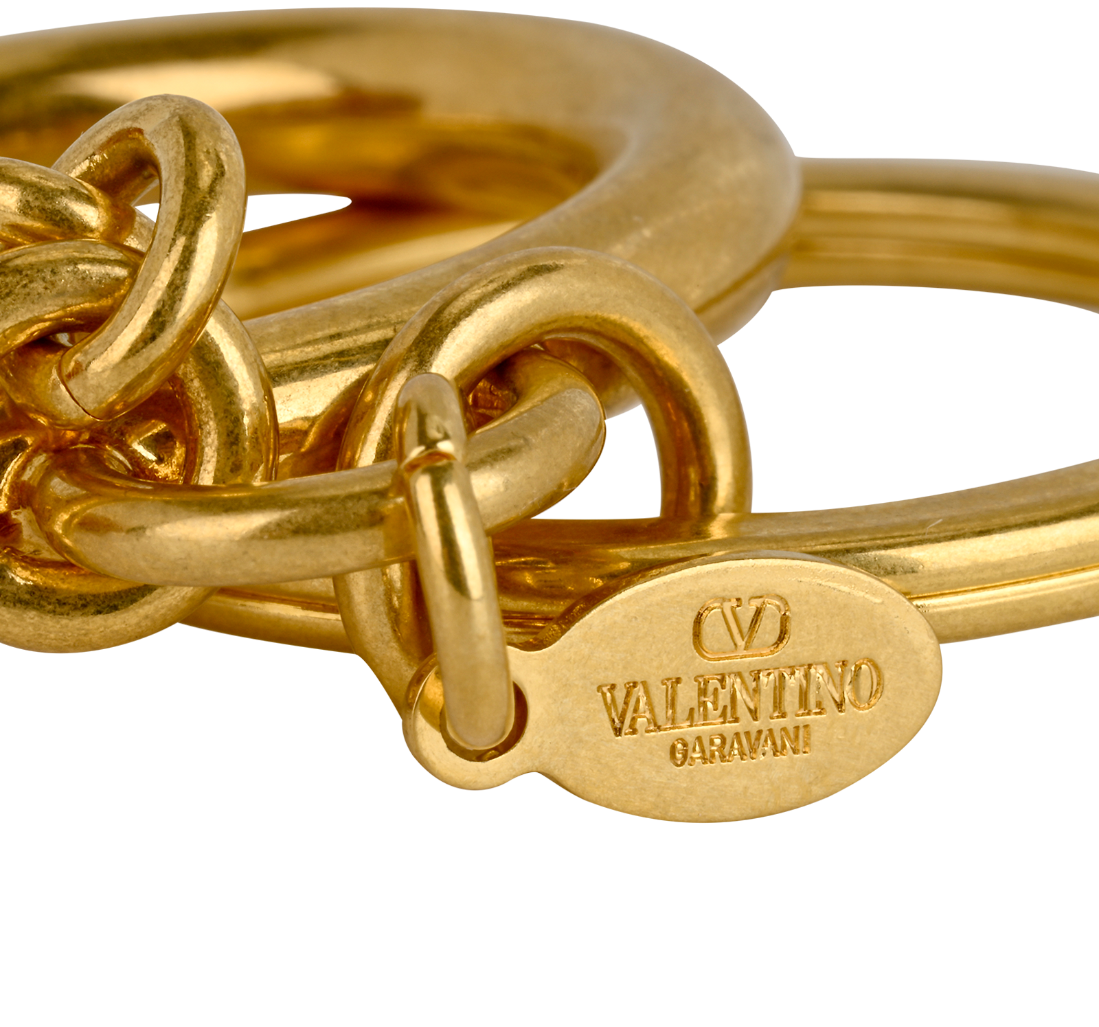 Valentino Garavani Heart Keyring, &pound;195, Accessories, Gold/Red, Brass, Other view